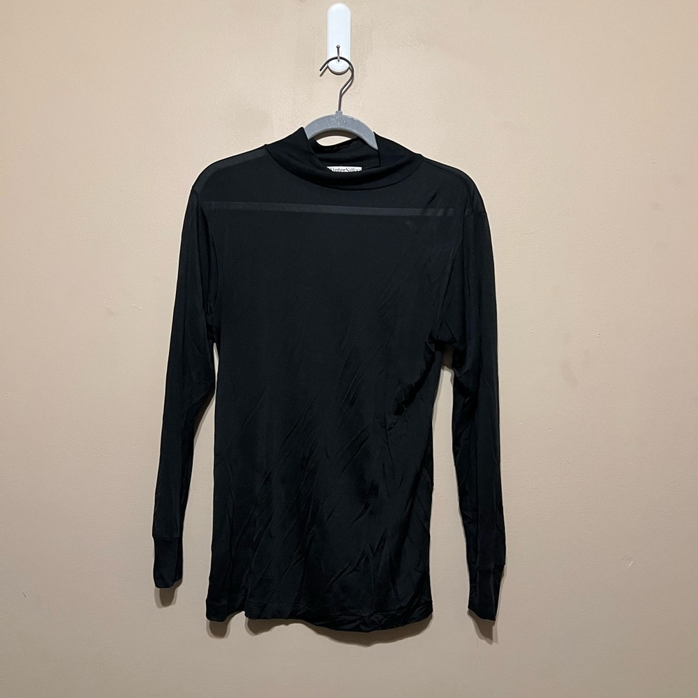 WinterSilks Sheer Mockneck Top